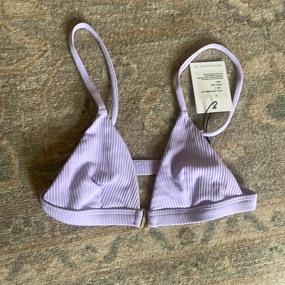 ACACIA LILAC RIBBED LAWAI TOP